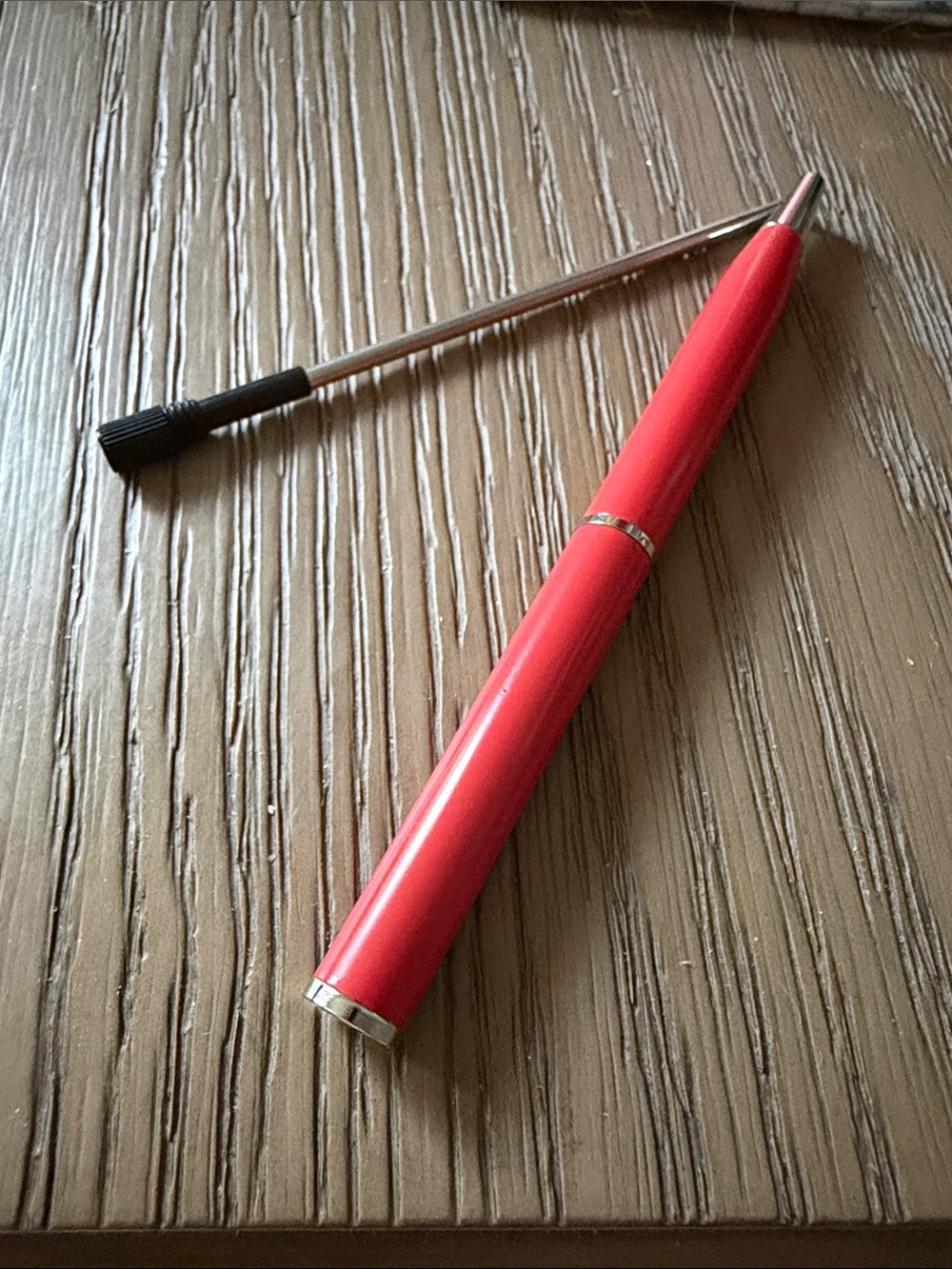 Coach Red Ballpoint Pen with Silver Accents